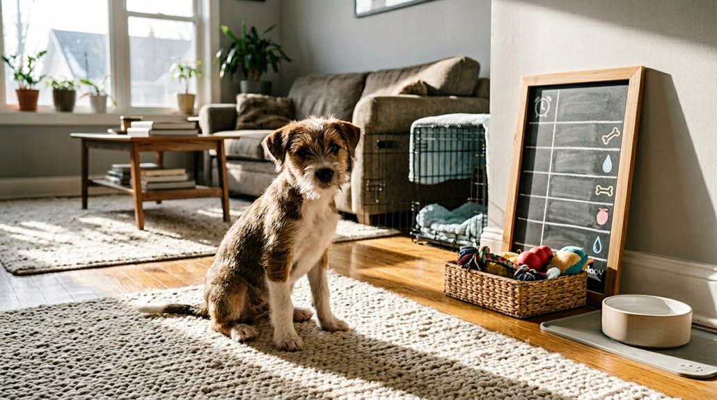 adaptable puppy care routine