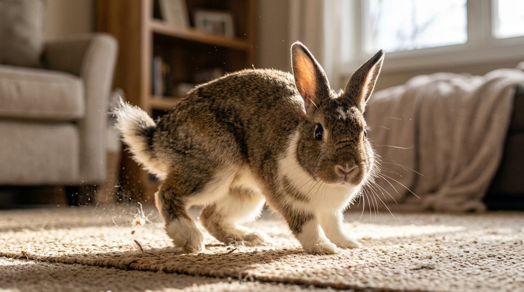 addressing rabbit thumping anxiety