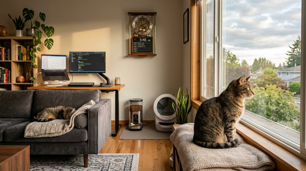 balancing work and cat care