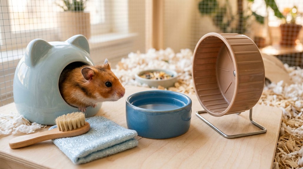 caring for pet hamsters