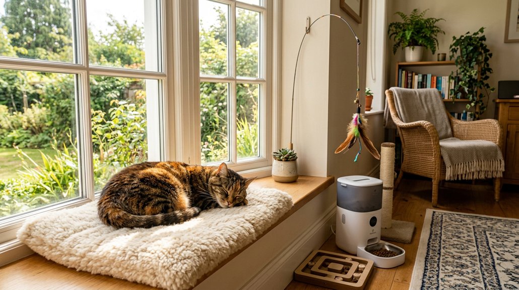 cat care while alone