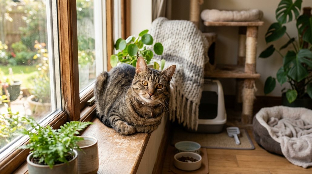 cat comfort and routine