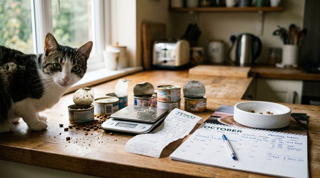 cat food expense variations