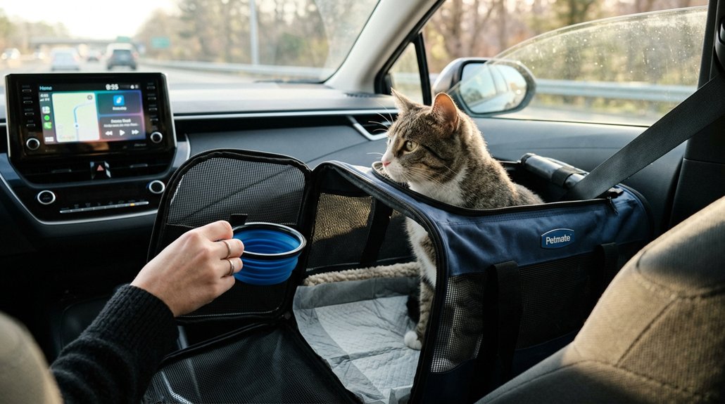 cat travel bathroom management