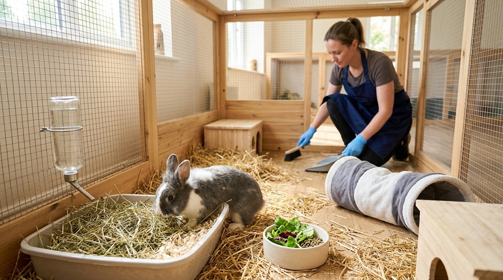 clean habitat promotes rabbit health