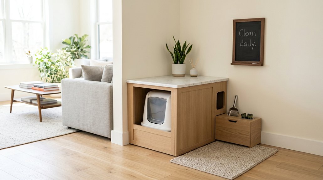 clean litter box management