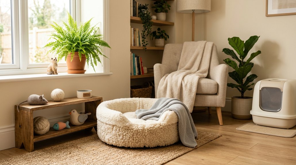 comfortable engaging cat environment