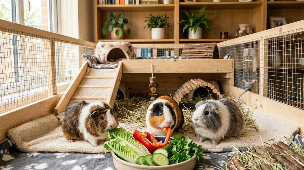comfortable guinea pig habitat