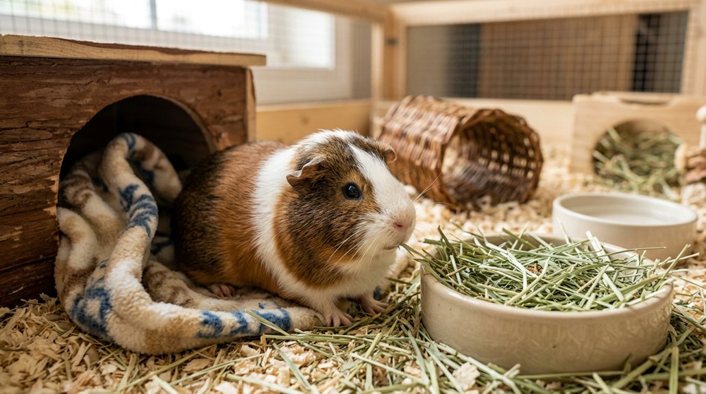 comfortable guinea pig habitat