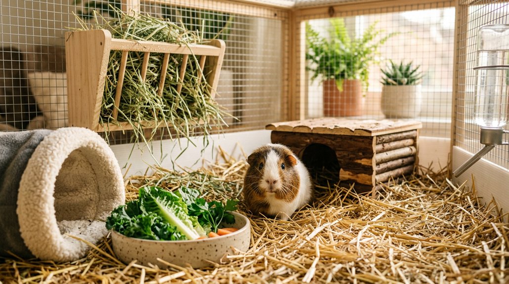 comfortable guinea pig habitat