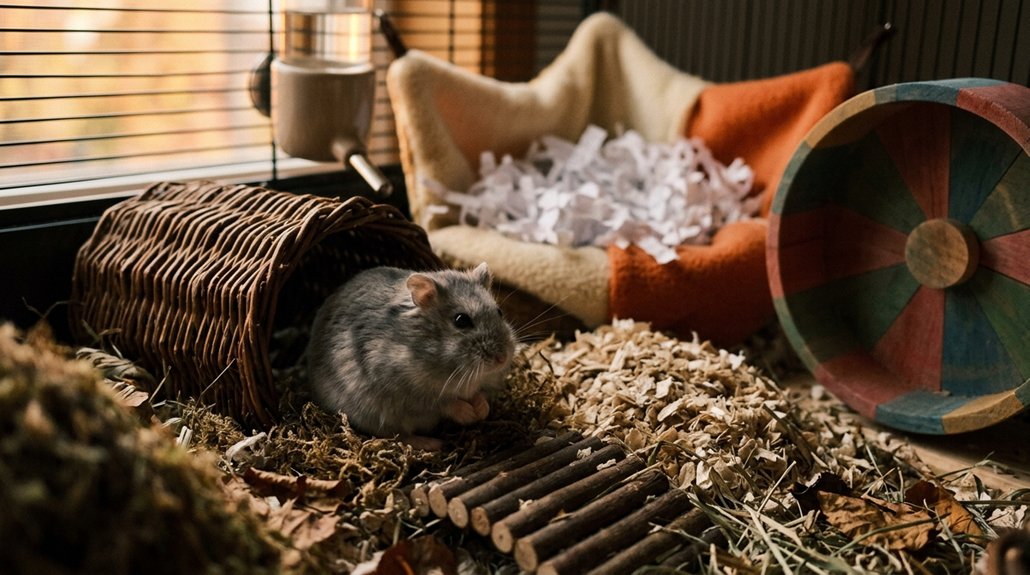 comfortable habitat for hamsters