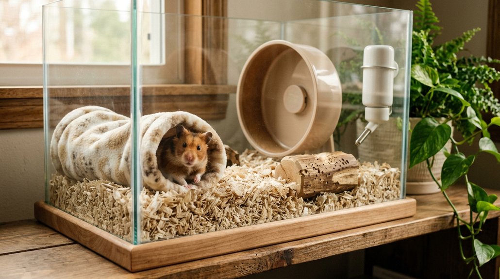 comfortable hamster living space