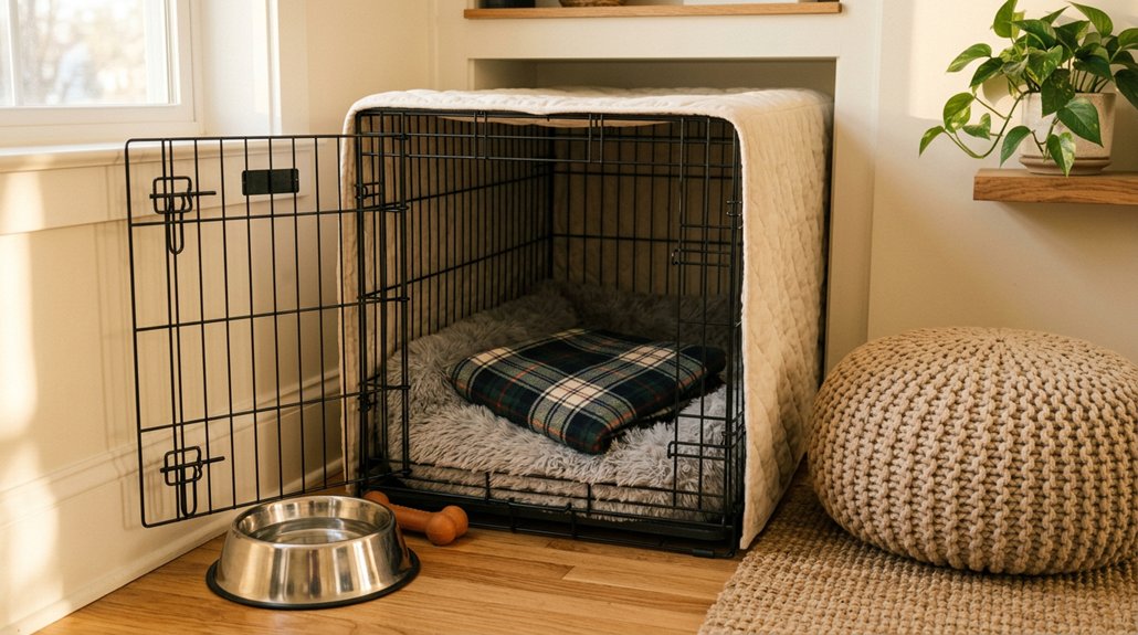 comfortable secure dog sleeping area