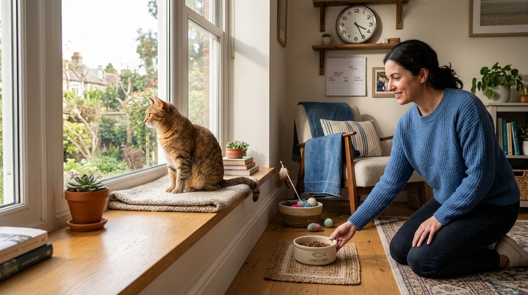 consistent cat care routine