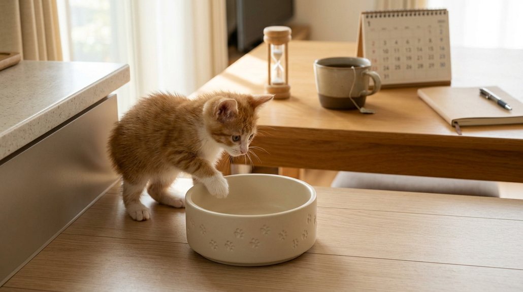 consistent kitten care routine