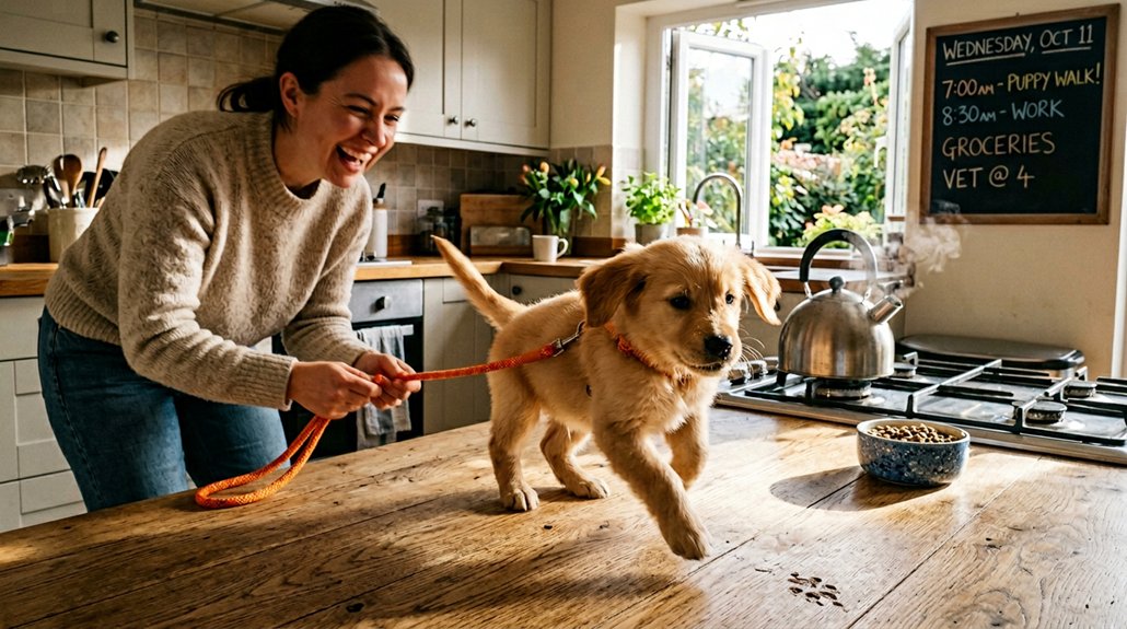 consistent loving puppy routine
