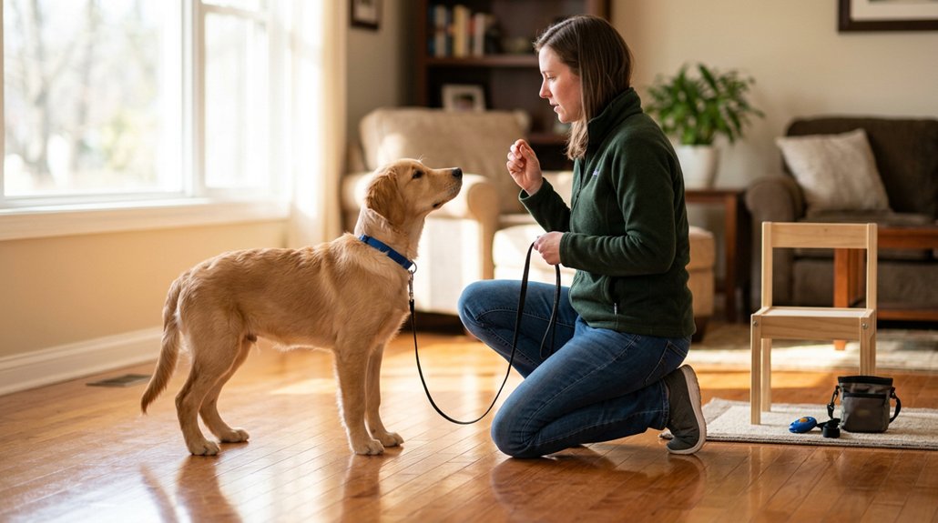 consistent positive puppy training