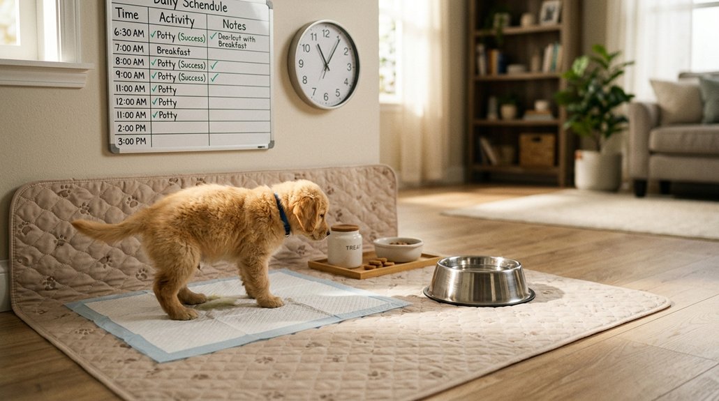 consistent potty training schedule