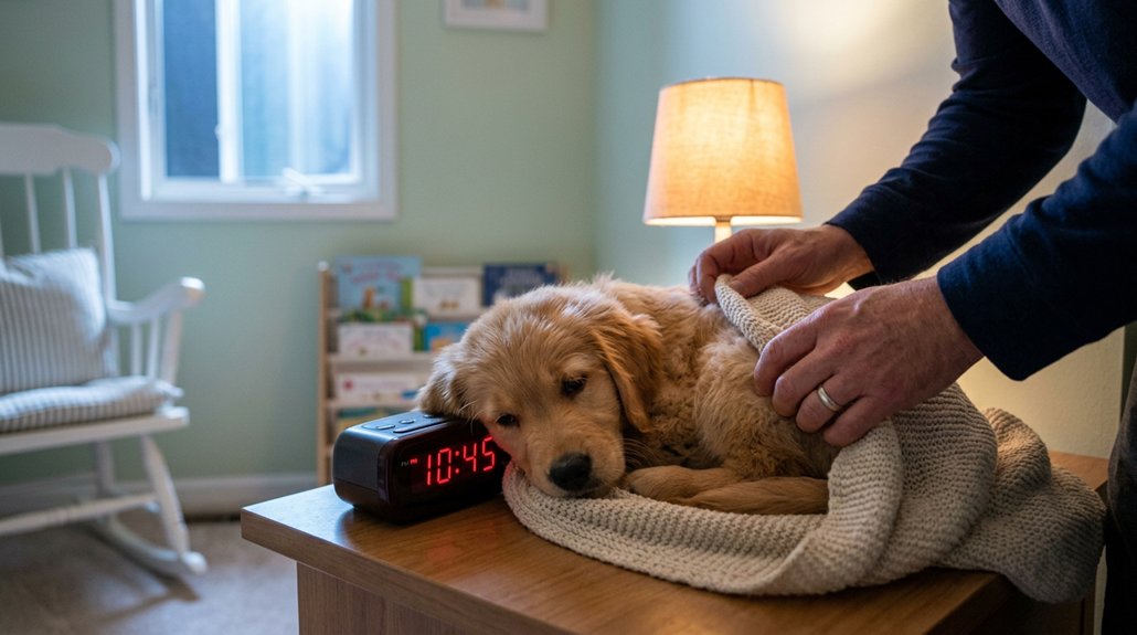 consistent puppy bedtime routine