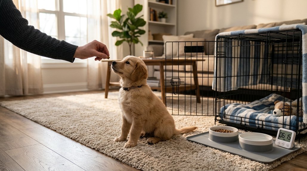 consistent puppy care routine
