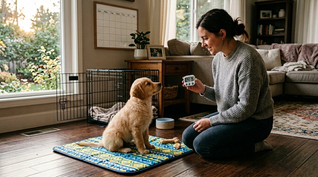 consistent puppy potty training