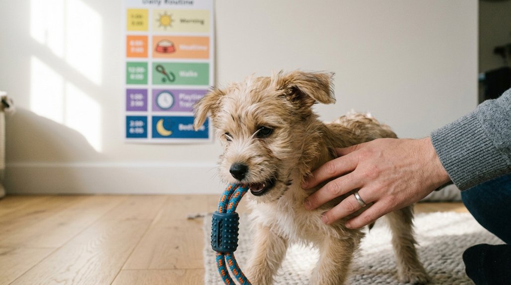 consistent routine reduces biting