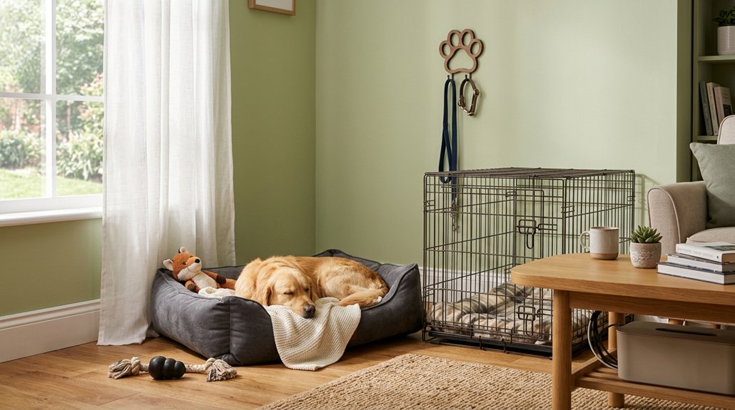 cozy and secure dog space