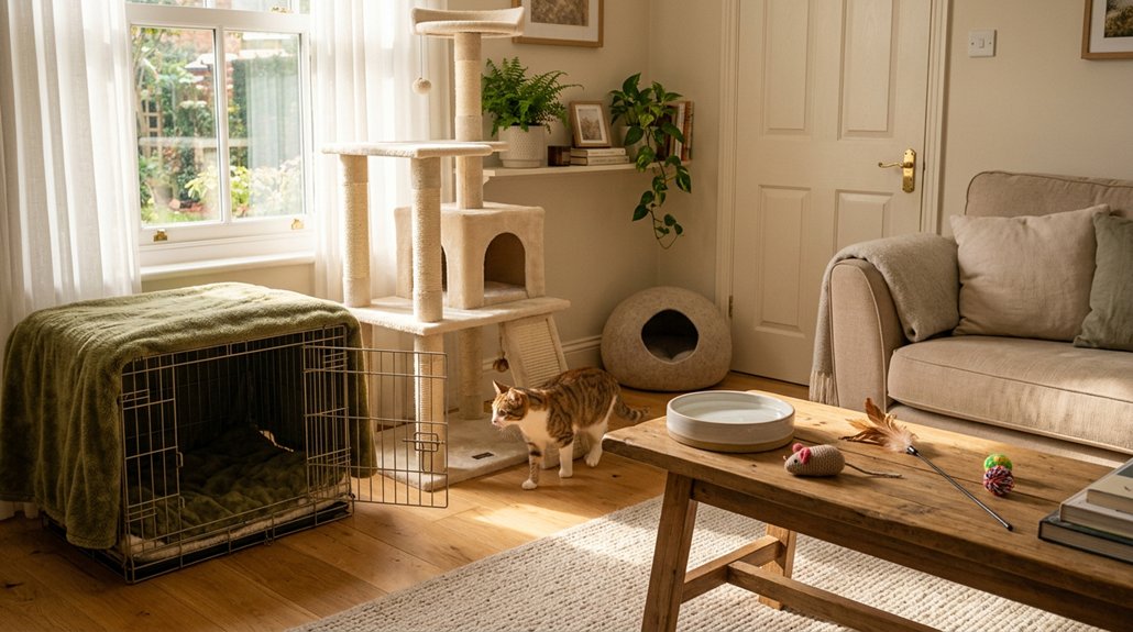 Setting Up a Safe Space for a New Cat