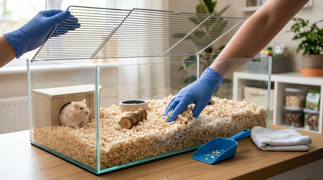 daily hamster spot cleaning