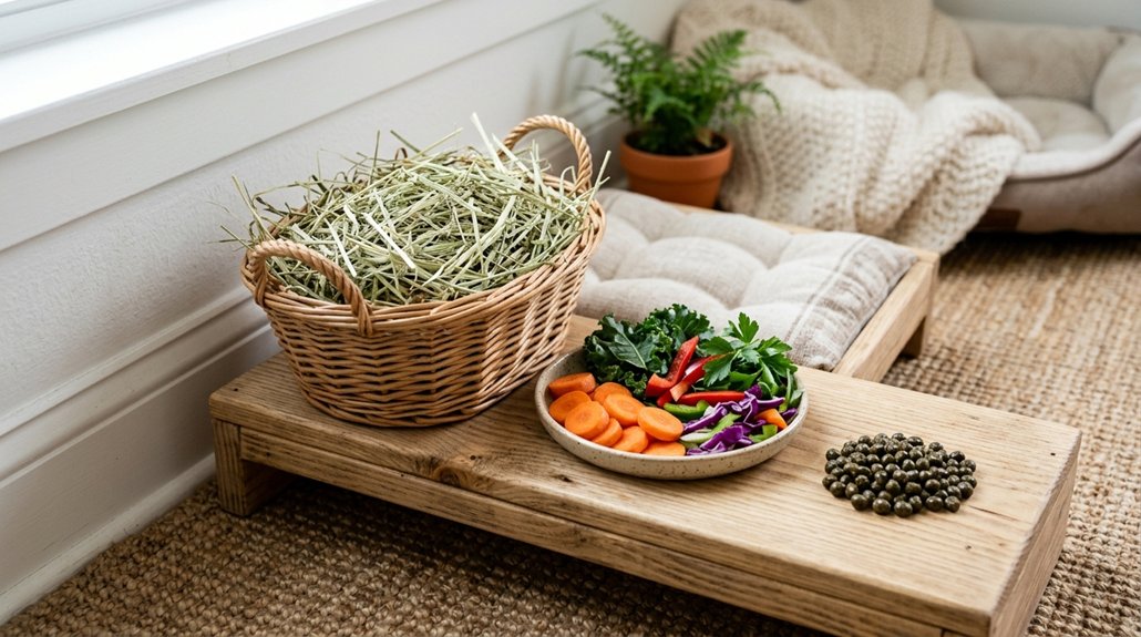 diverse vegetables ensure rabbit health