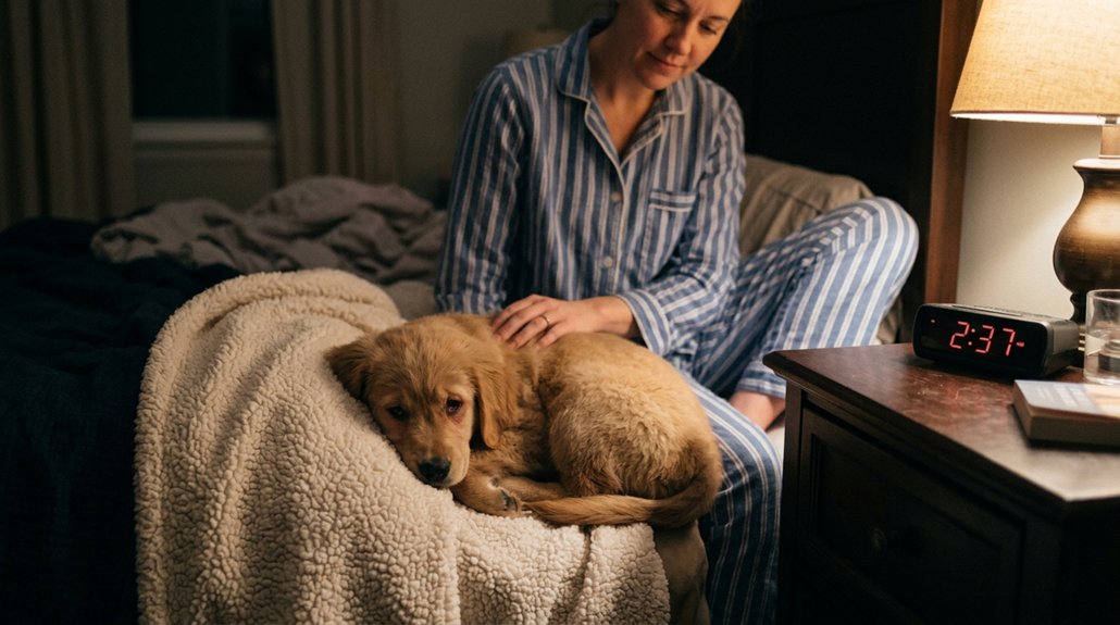 ease nighttime puppy anxiety