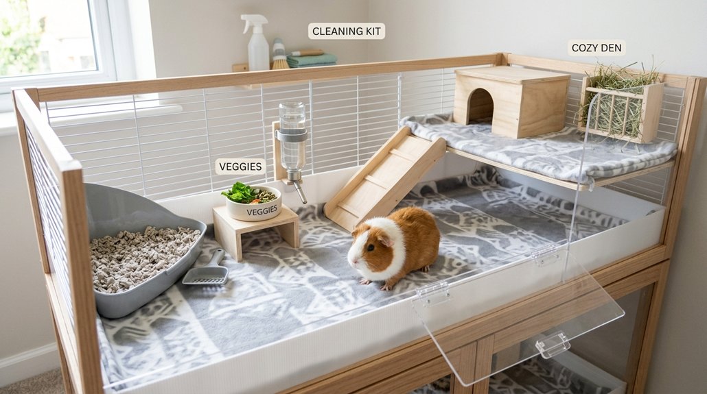 efficient guinea pig cleaning