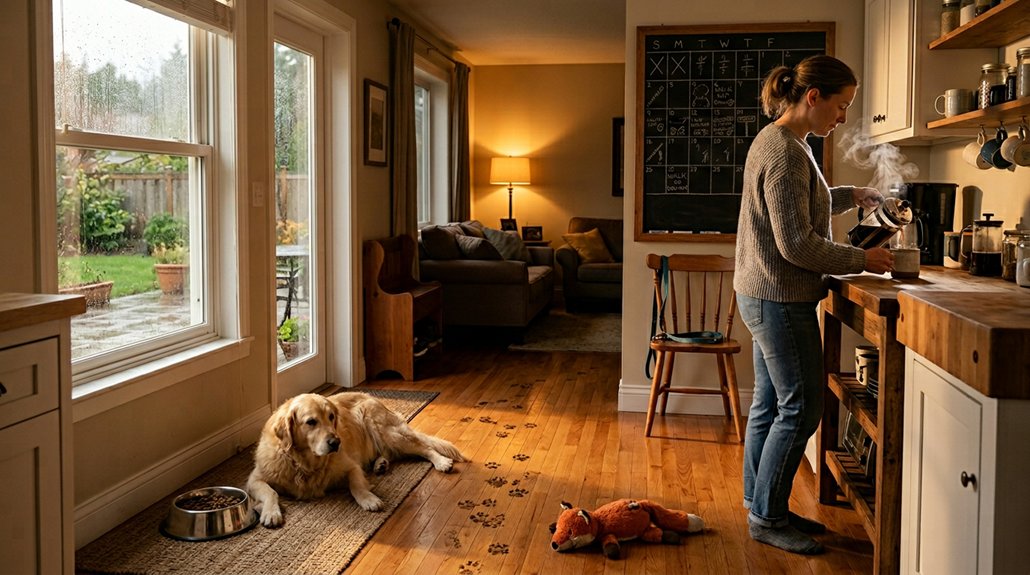 embrace routine with dog