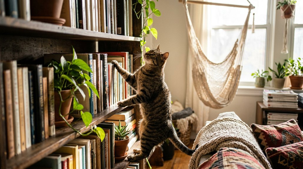 engaging cat climbing structures
