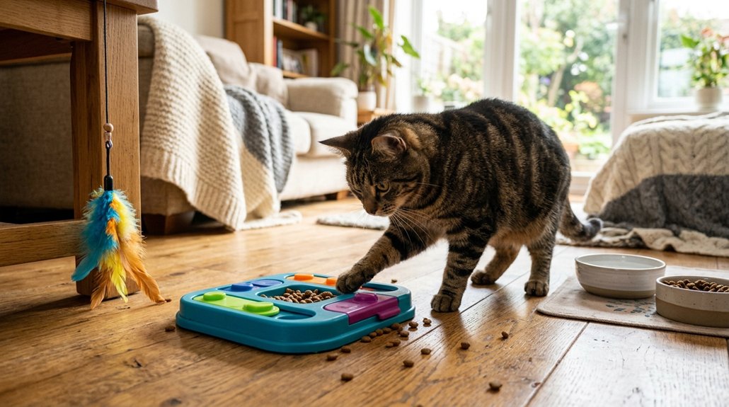 engaging cats through feeding