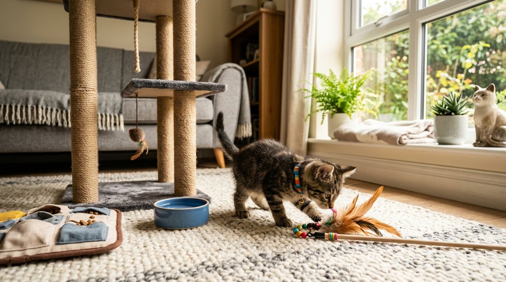 engaging kitten friendly environment