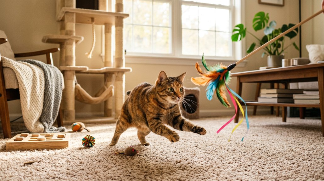 engaging playtime for cats