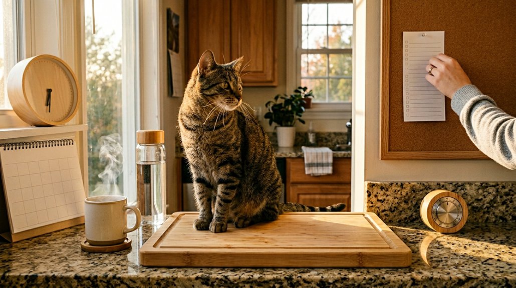 establish a cat routine