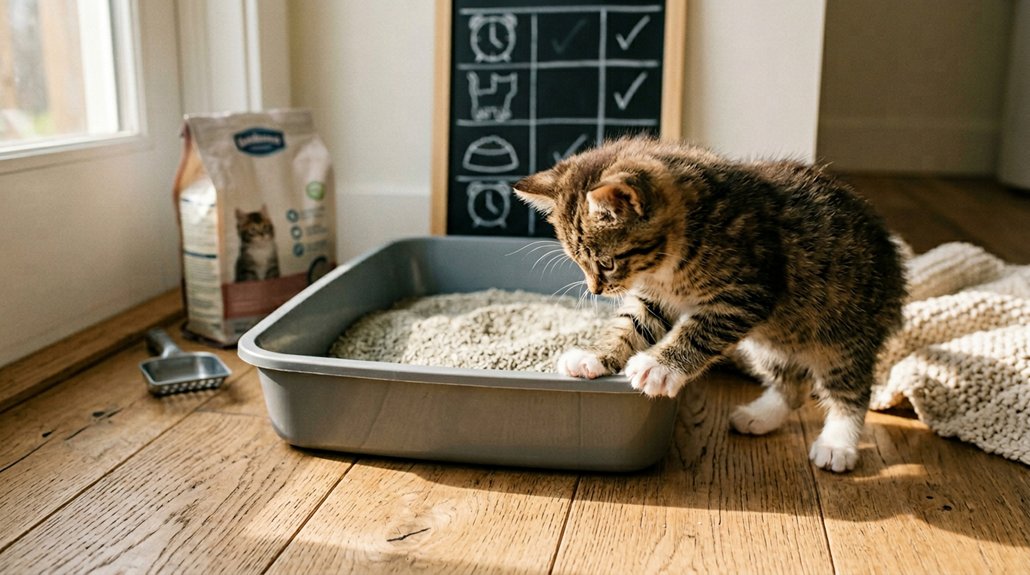 establish consistent litter training
