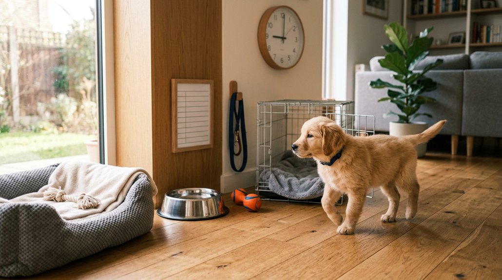 establish consistent puppy schedule