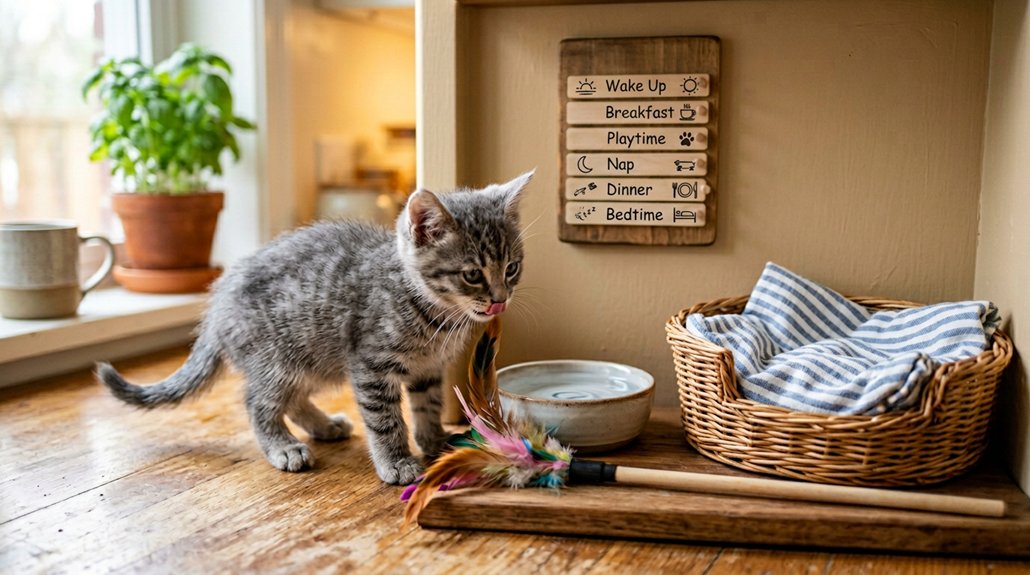 establishing a kitten routine