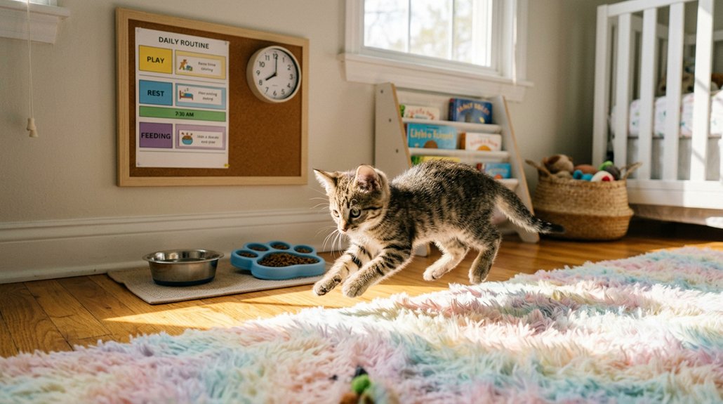 establishing a kitten schedule