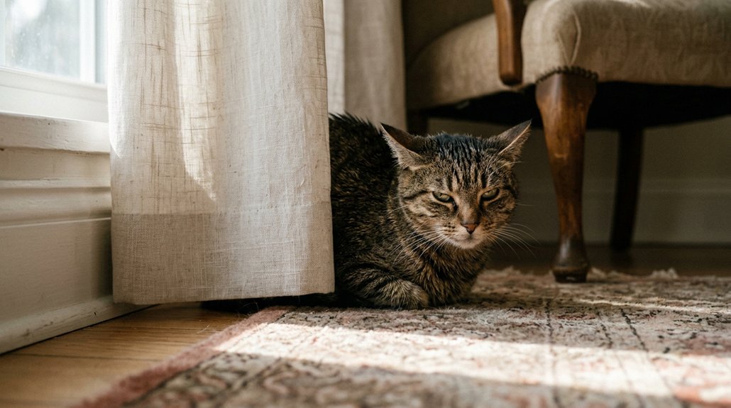 excessive hiding indicates distress