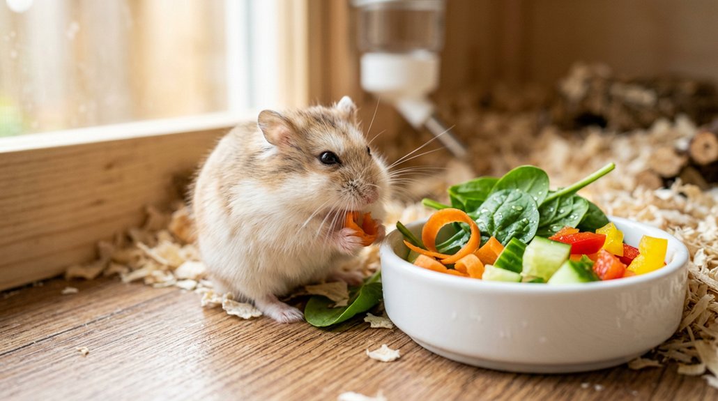 fresh vegetables enhance hamster health