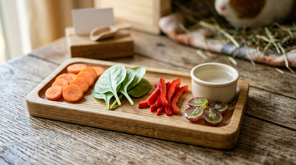 fresh veggies and occasional fruits