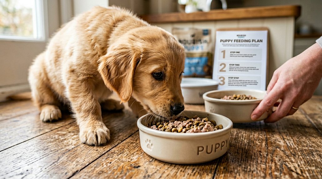 gradual puppy food change
