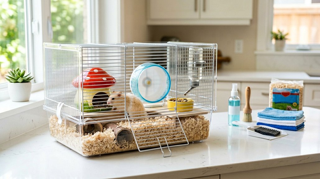 hamster cage cleaning frequency