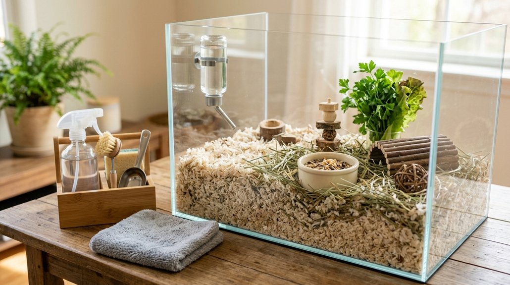 hamster habitat cleaning routine