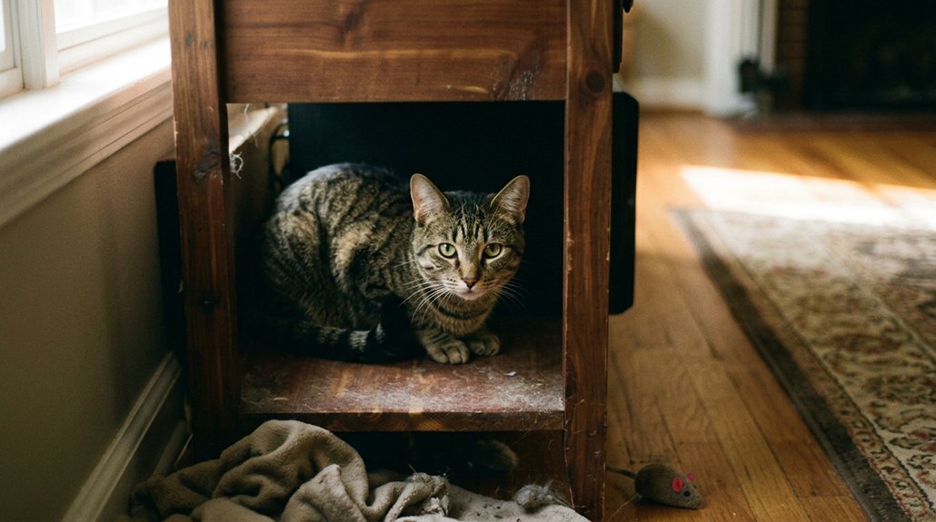 hiding for safety and comfort