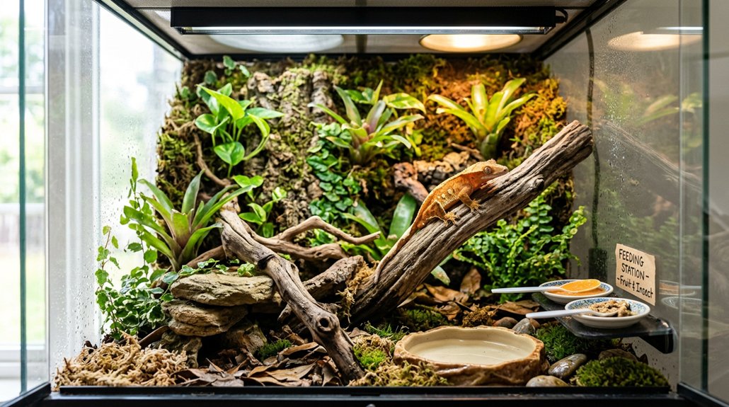 ideal crested gecko habitat
